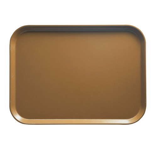 Cambro 46508 6" x 4.25" Suede Brown High-Impact Fiberglass Rectangular Camtray - 12/Case
