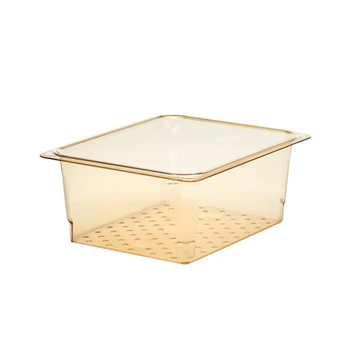 Cambro 25CLRHP150 5" Deep Amber Fits 1/2 Size Food Pans H-Pan Colander - 6/Case