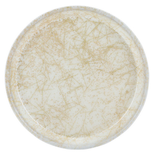Cambro 1950526 19.5" Gold Fiberglass Round Serving Camtray - 12/Case