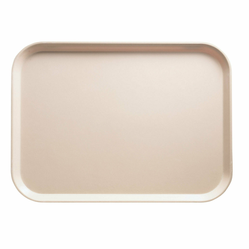 Cambro 1622106 16" x 22" Rectangular Fiberglass Light Peach Camtray - 12/Case