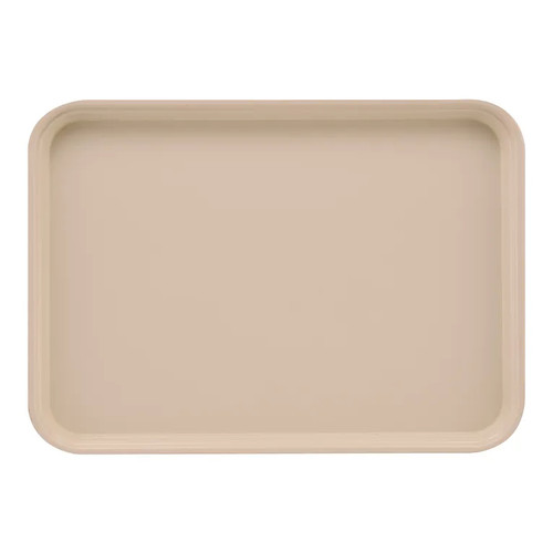 Cambro 1622106 16" x 22" Rectangular Fiberglass Light Peach Camtray - 12/Case