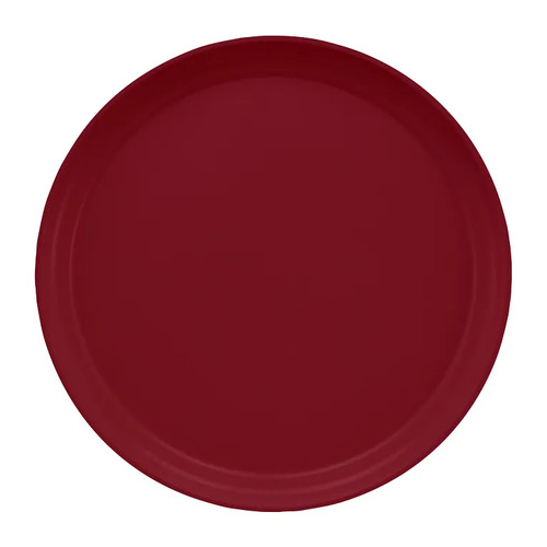 Cambro 1300522 13" Dia. Burgundy Wine Round Fiberglass Serving Camtray - 12/Case