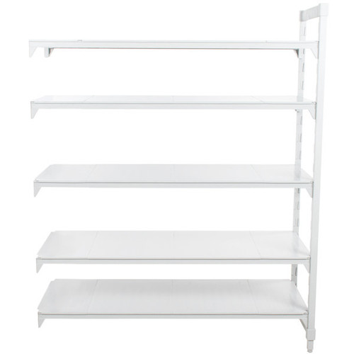 Cambro CPA247284S5PKG 72" W x 24" D x 84" H Speckled Gray 5 Shelves Solid Camshelving Premium Add-On Unit