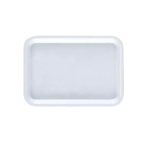 Cambro 57148 6.94" x 4.94" White High-Impact Fiberglass Rectangular Camtray - 12/Case
