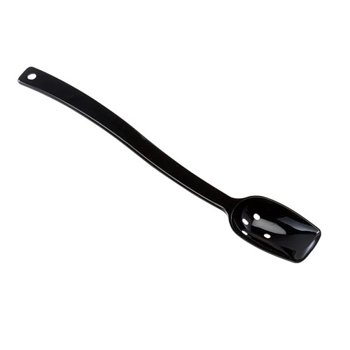 Cambro SPOP10CW110 0.75 Oz. Black Polycarbonate Hanging Hole Perforated Salad Spoon