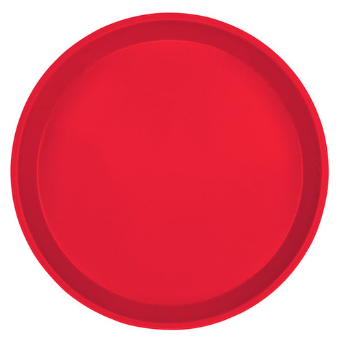 Cambro 1200521 12" Dia. Cambro Red Round Fiberglass Serving Camtray - 12/Case