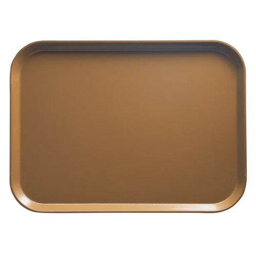 Cambro 1520508 15" x 20.25" Rectangular Fiberglass Suede Brown Camtray - 12/Case