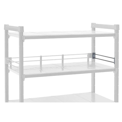 Cambro ESR14E151 14" D x 4" H Soft Gray Polypropylene Camshelving Elements End Shelf Rail Kit