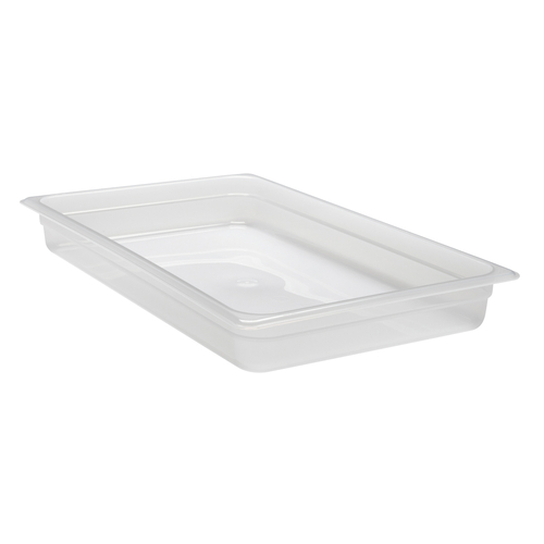 Cambro 12PP190 12.75" W x 2.63" H x 2" D Translucent Polypropylene Full Size Food Pan - 6/Case