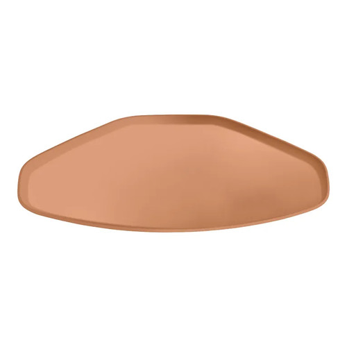 Cambro 1520TR117 14.56" x 19.5" Trapezoid Fiberglass Dark Peach Camtray - 12/Case