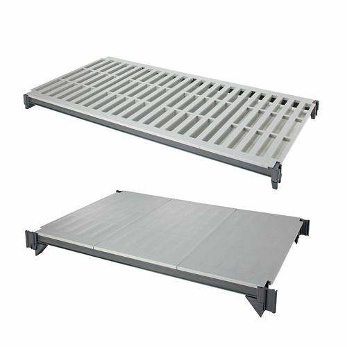 Cambro EXSK1836VS4480 Camshelving Elements 36" W Plastic Gray Solid and Vented Universal Shelf Kit