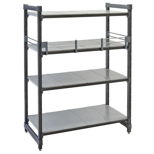 Cambro ESR14363151 14"W x 36"L x 4.25"H Soft Gray Polypropylene Camshelving Elements Three-Quarter Shelf Rail Kit