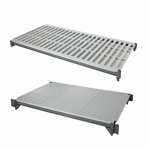 Cambro ESK2142VS4580 42" W x 21" D Brushed Graphite Polypropylene Solid and Vented Camshelving Elements Shelf Plate Kit