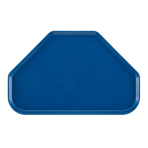 Cambro 1422TR123 14" x 22" Trapezoid Fiberglass Amazon Blue Camtray - 12/Case