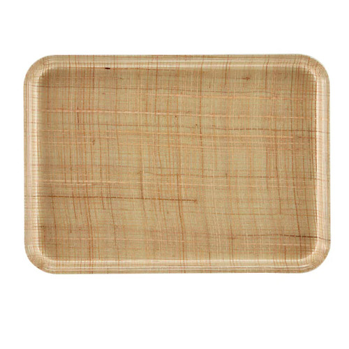 Cambro 1318204 12.63" x 17.75" x 0.69" Rattan Rectangular High-Impact Fiberglass Camtray - 12/Case