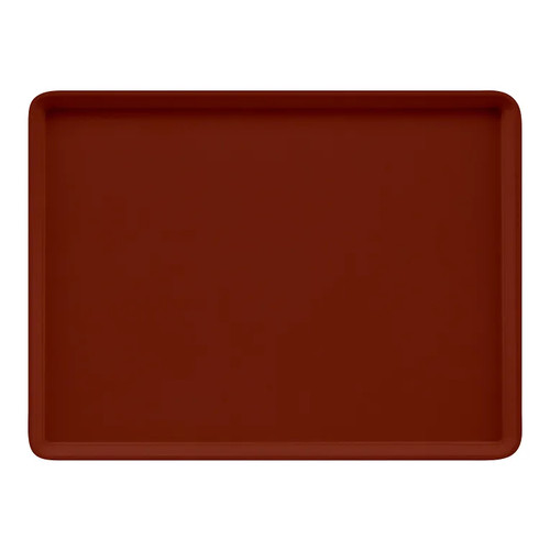 Cambro 16225501 16.5" x 22.5" Rectangular Fiberglass Real Rust Camtray - 12/Case