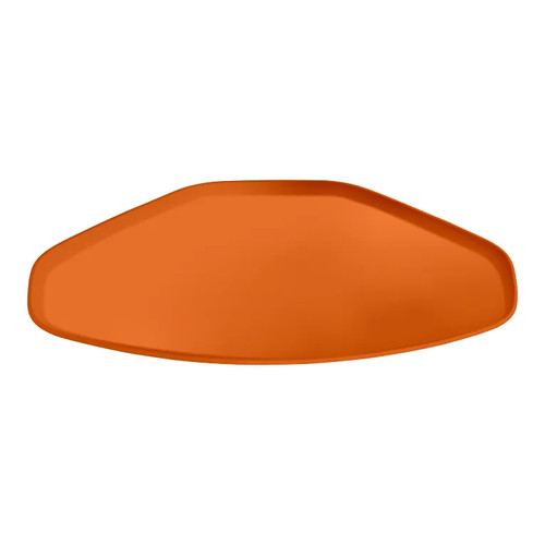 Cambro 1520TR222 14.56" x 19.5" Trapezoid Fiberglass Orange Pizzazz Camtray - 12/Case