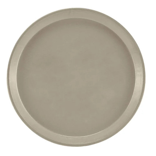 Cambro 1100104 11" Dia. Desert Tan Round Fiberglass Serving Camtray - 12/Case