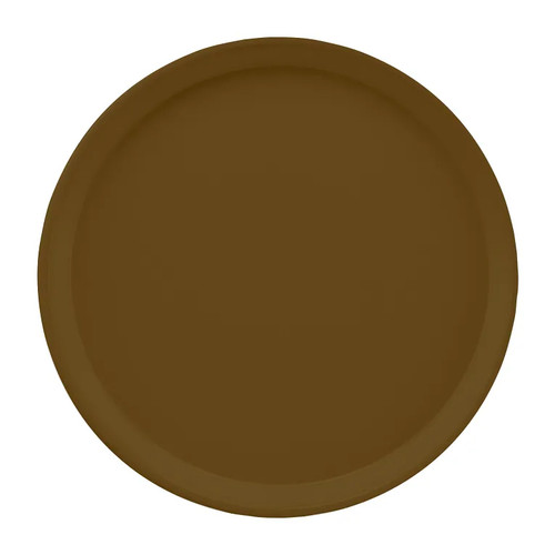 Cambro 1200514 12" Dia. Earthen Gold Round Fiberglass Serving Camtray - 12/Case