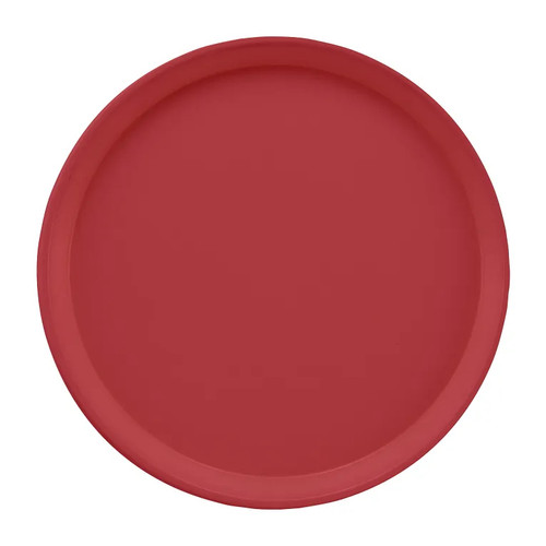 Cambro 1550410 16" Dia. Round Fiberglass Raspberry Cream Serving Camtray - 12/Case