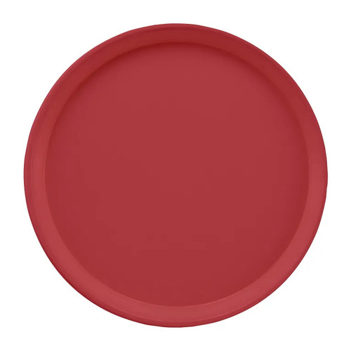 Cambro 1550410 16" Dia. Round Fiberglass Raspberry Cream Serving Camtray - 12/Case