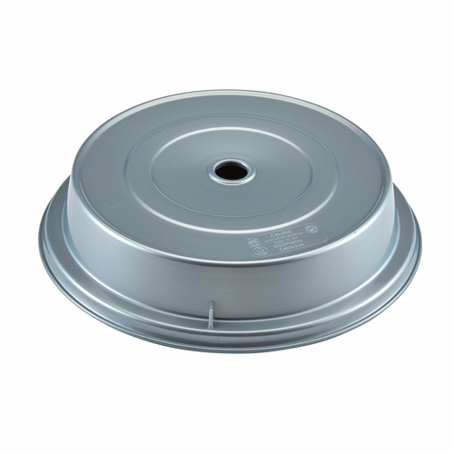 Cambro MDCPC9CW486 9.13" Silver Lightweight Polycarbonate Stackable Round Camwear Camcover - 12/Case