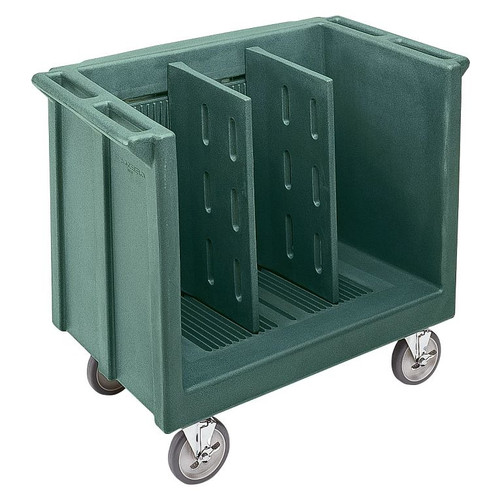 Cambro TDC30192 38.88" W x 34.50" H x 23.25" D Granite Green Polyethylene Dish Cart
