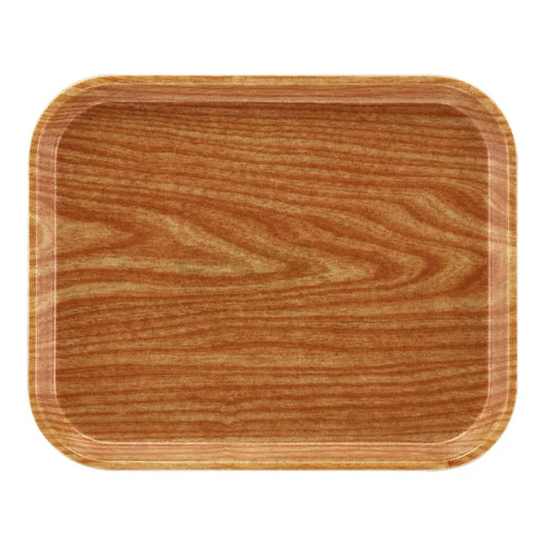 Cambro 1014307 10.63" x 13.75" Light Elm Rectangular High-Impact Fiberglass Camtray - 12/Case
