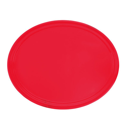 Cambro 2500521 24" x 19" Red High-Impact Fiberglass Oval Camtray - 6/Case