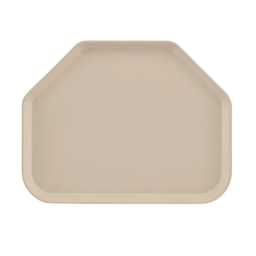 Cambro 1418TR106 14" x 18" Light Peach Trapezoid High-Impact Fiberglass Camtray - 12/Case