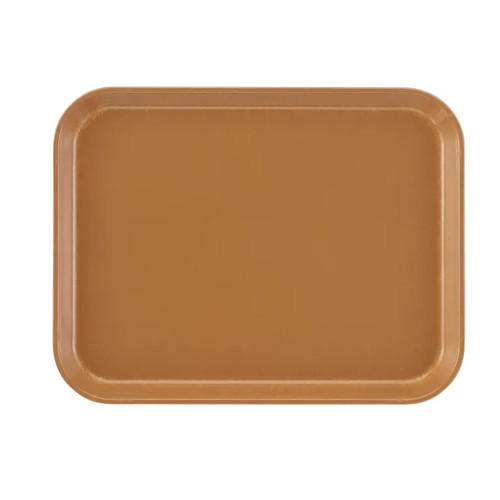 Cambro 1014508 10.63" x 13.75" Suede Brown Rectangular High-Impact Fiberglass Camtray - 12/Case