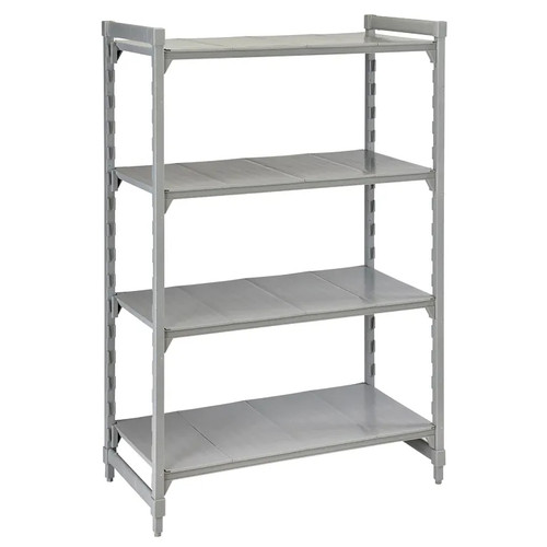 Cambro CPU213072S4480 30" W x 21" D x 72" H Speckled Gray 4 Shelves Solid Camshelving Premium Starter Unit