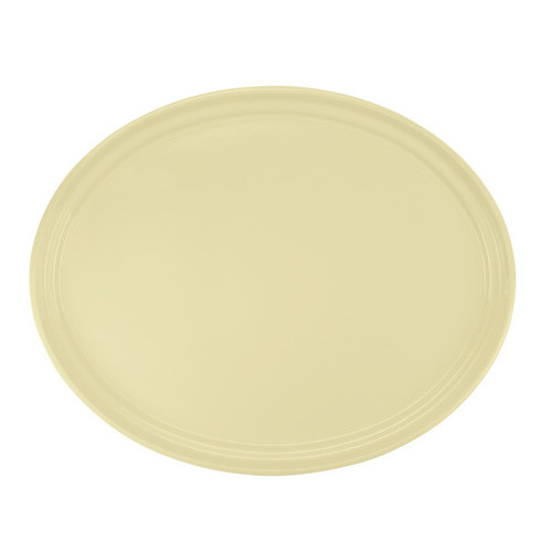 Cambro 2700536 26.88" x 22" Lemon Chiffon High-Impact Fiberglass Oval Camtray - 6/Case