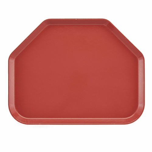 Cambro 1520TR410 14.56" x 19.5" Trapezoid Fiberglass Raspberry Cream Camtray - 12/Case