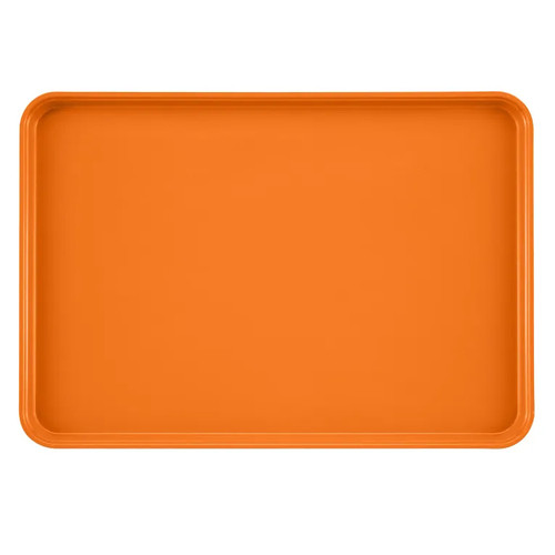 Cambro 1826222 17.88" x 25.75" Orange Pizzazz High-Impact Fiberglass Rectangular Camtray - 6/Case
