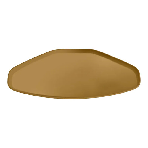 Cambro 1520TR514 14.56" x 19.5" Trapezoid Fiberglass Earthen Gold Camtray - 12/Case
