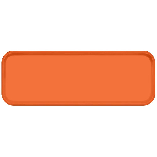 Cambro 926220 8.875" x 25.563" x 1" Citrus Orange High-Impact Fiberglass Rectangular Camtray - 12/Case