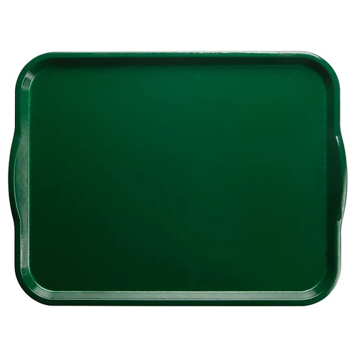 Cambro 1520H119 15" x 20" Sherwood Green Reinforced Fiberglass Rectangular Camtray with Handles - 12/Case