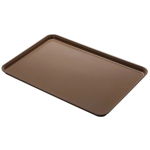 Cambro 3253CL161 20.88" x 12.75" Tan High-Impact Fiberglass Rectangular Camlite Camtray - 12/Case