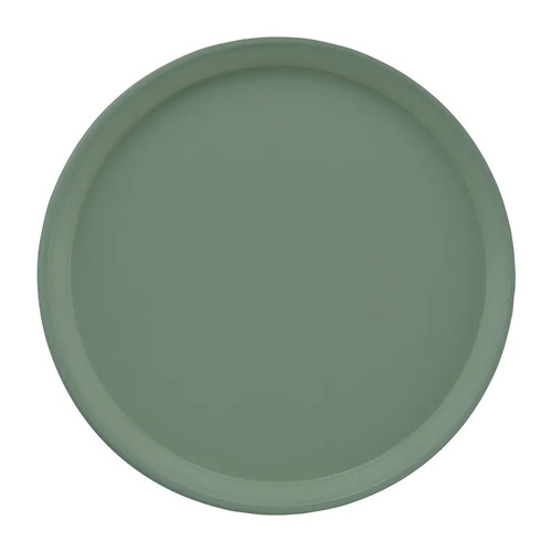 Cambro 1550107 16" Dia. Round Fiberglass Pearl Gray Serving Camtray - 12/Case