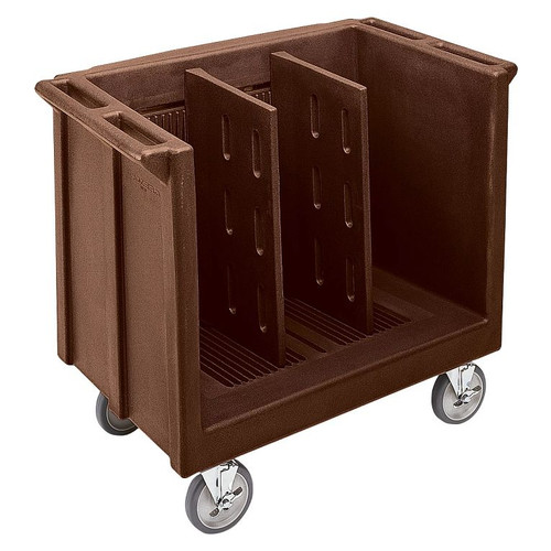 Cambro TDC30131 38.88" W x 34.50" H x 23.25" D Dark Brown Polyethylene Dish Cart