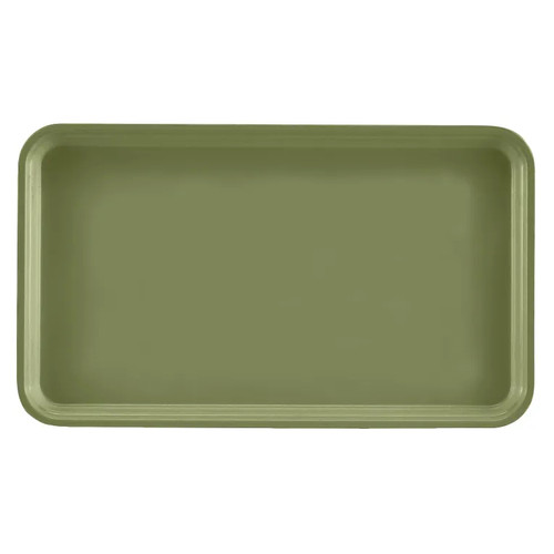 Cambro 915428 8.75" x 15" Olive Green High-Impact Fiberglass Rectangular Camtray - 12/Case