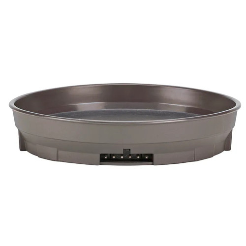 Cambro MDSCDB9485 9.56" Dia. X 1.93 Smoked Metal Camduction Base - 12/Case