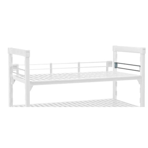 Cambro CPR18E151 18"W x 4.25"H Soft Gray Polypropylene Camshelving Premium End Shelf Rail Kit