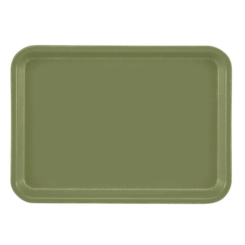 Cambro 57428 6.94" x 4.94" Olive Green High-Impact Fiberglass Rectangular Camtray - 12/Case