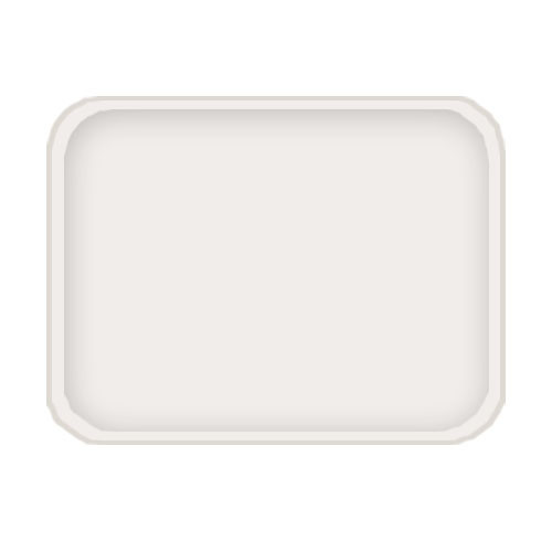 Cambro 1216CW148 11.88" x 16.25" White Rectangular Polycarbonate Large Stacking Lugs Reinforced Edges Dri-Stak Separators Camlite Tray - 12/Case