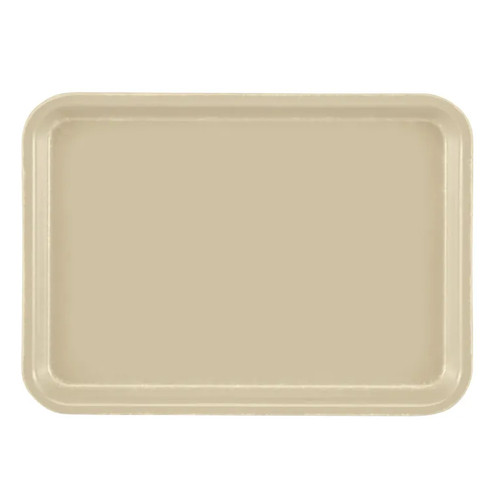 Cambro 57537 6.94" x 4.94" Cameo Yellow High-Impact Fiberglass Rectangular Camtray - 12/Case