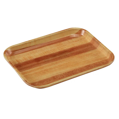 Cambro 810303 9.88" x 8" Light Butcher Block High-Impact Fiberglass Rectangular Camtray - 12/Case