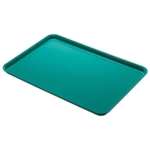 Cambro 3253CL162 20.88" x 12.75" Green High-Impact Fiberglass Rectangular Camlite Camtray - 12/Case