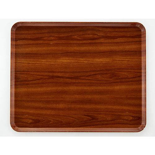 Cambro 1826308 17.88" x 25.75" Burma Teak High-Impact Fiberglass Rectangular Camtray - 6/Case